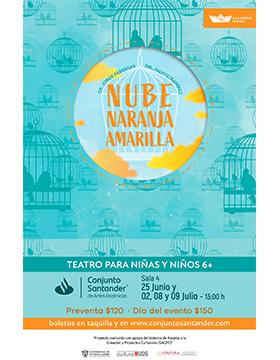 Cartel de Nube naranja amarilla