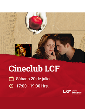 Cartel del Cineclub LCF Ciclo “Romance: Del papel a la pantalla”
