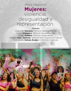 Mesa magistral: Mujeres: Violencia, desigualdad y representación a llevarse a cabo el 10 de  marzo a las 10:00 horas.