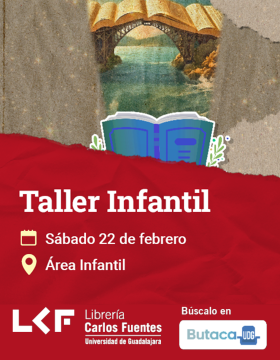 Cartel del Taller infantil. Título: Cabezas voladoras