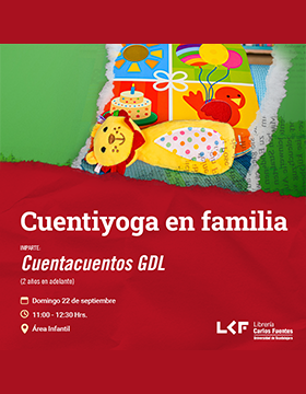 Cartel de Cuentiyoga en familia (2 años en adelante)