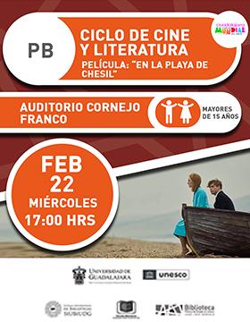 Ciclo de cine y literatura.   Película: “En la playa de Chesil”.