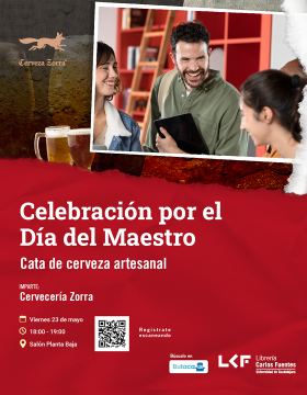 Cartel de la Celebración por el Día del Maestro. Cata de cerveza artesanal