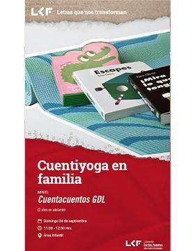 Cartel de Cuentiyoga en familia (2 años en adelante)