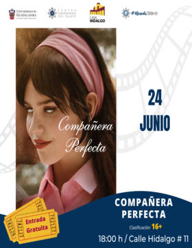 Cartel de la Cartelera de cine CUNorte. Proyección de la cinta: Compañera perfecta