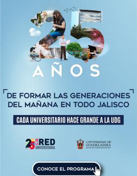 Cartel para promocionar el 25 aniversario de la Red Universitaria