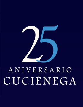 Identidad gráfica para anunciar el programa del 25 aniversario del CUCIénega durante octubre 