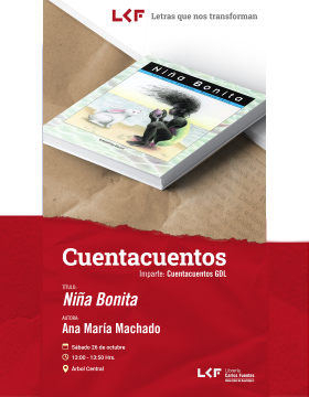 Cartel del Cuentacuentos. Título: Niña Bonita