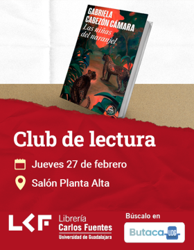 Cartel del Club de lectura. Título: Las niñas del naranjel