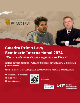 Cartel de la Cátedra Primo Levy