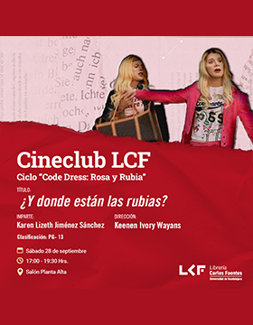 Cartel del Cineclub LCF  Ciclo “Code Dress: Rosa y Rubia”