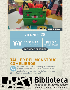 Cartel del Taller del monstruo comelibros