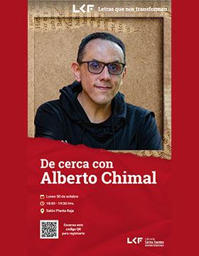 Cartel de cerca con Alberto Chimal