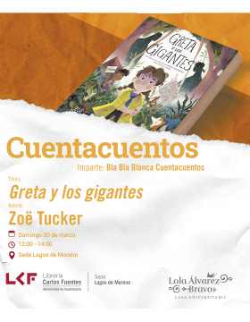 Cartel del Cuentacuentos Título: Greta y los gigantes