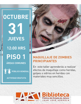 Cartel de Maquillaje de zombies principiantes