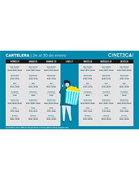 Cartelera semanal.  Del 24 al 30 de enero.