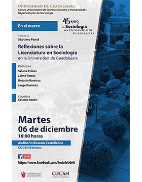 Séptimo panel: Reflexiones sobre la Licenciatura en Sociología en la Universidad de Guadalajara, CUCSH