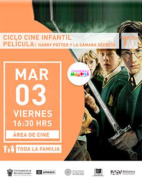Ciclo de cine infantil.  Película: “Harry Potter y la cámara secreta”.