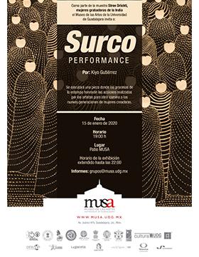 Surco Performance por Kiyo Gutiérrez a llevarse a cabo el 15 de enero a las 19:00 horas.
