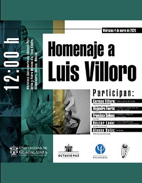 Homenaje a Luis Villoro a llevarse a cabo el 4 de marzo a las 12:00 horas.