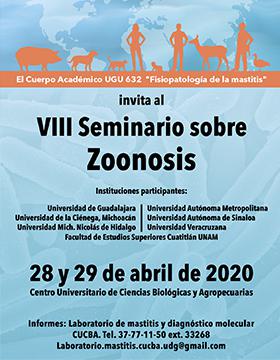 VIII Seminario sobre Zoonosis a llevarse a cabo el 28 y 29 de abril en el CUCBA.