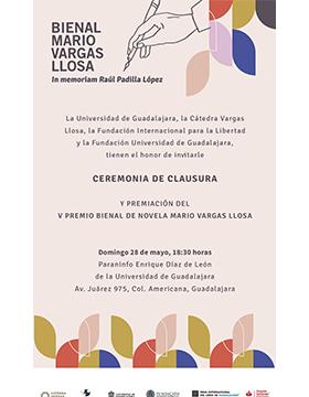Clausura y anuncio de la obra ganadora del V Premio Bienal de Novela Mario Vargas Llosa