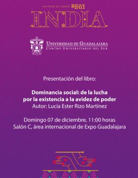 Presentación del libro: Dominancia social: De la lucha por la existencia a la avidez de poder a llevarse a cabo el 7 de diciembre a las 11:00 horas.