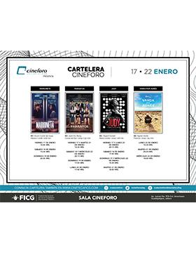 Cartelera semanal de Cineforo. Del 17 al 22 de enero.