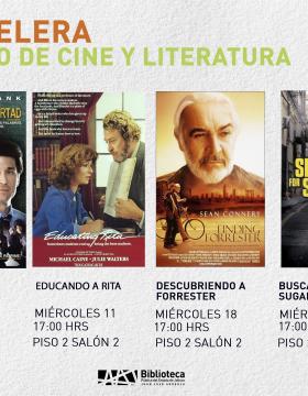 Cartel del Ciclo de cine y literatura. Proyección de la cinta: Escritores de la libertad