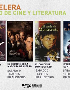 Cartel del Ciclo de cine y literatura. Proyección de la cinta: La reina Margot