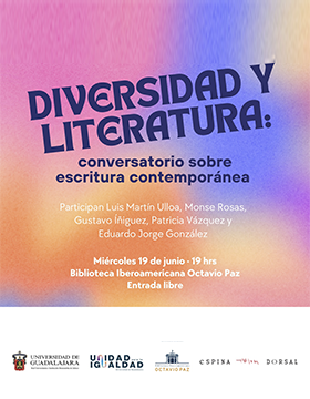 Charla: “Diversidad y literatura: Conversatorio sobre escritura contemporánea”