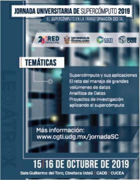 Cartel para promocionar la Jornada Universitaria de Supercómputo 2019