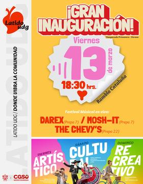 Cartel de Inauguración de Latido UDG, temporada primavera-verano