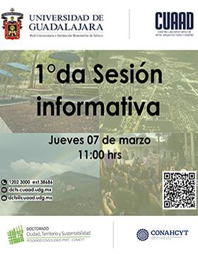 Cartel de la 1ra. Sesión informativa del Doctorado Ciudad, Territorio y Sustentabilidad