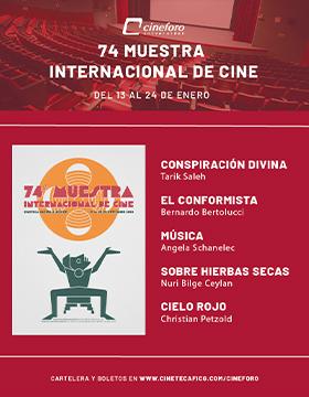 Cartel de la 74 Muestra Internaciónal de Cine del Cineforo Universidad