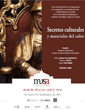 Cartel de la Charla: Secretos culturales y materiales del color