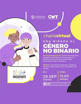 Cartel de la Charla virtual: Una mirada al género no binario