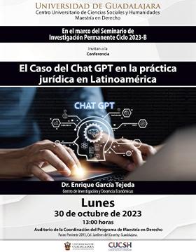 Cartel de la Conferencia: El Caso del Chat GPT en la práctica jurídica en Latinoamérica