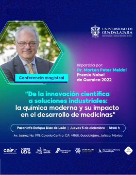 Cartel de la Conferencia magistral: De la innovación científica a soluciones industriales