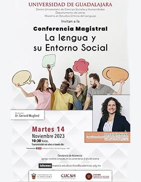 Cartel de la Conferencia magistral: La lengua y su entorno social