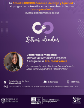 Cartel de la Conferencia magistral: Manual de feminismo urgente
