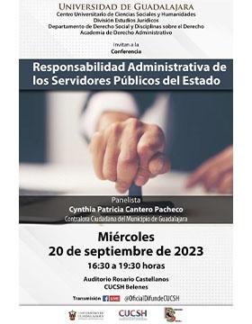 Cartel de la Conferencia: Responsabilidad administrativa de los servidores públicos del Estado
