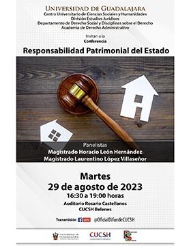 Cartel de la Conferencia Responsabilidad patrimonial del Estado