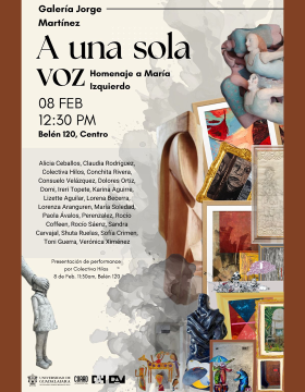 Cartel de la Exposición: A una sola voz. Homenaje a María Izquierdo