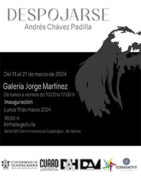 Cartel de la Exposición "Despojarse", de Andrés Chávez Padilla