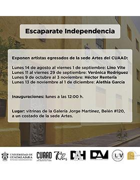 Cartel de la Exposición: Escaparate Independencia