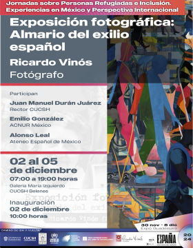 Cartel de la Exposición fotográfica: Almario del exilio español