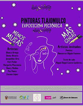 Cartel de la Exposición pictórica: Pintoras Tlajomulco