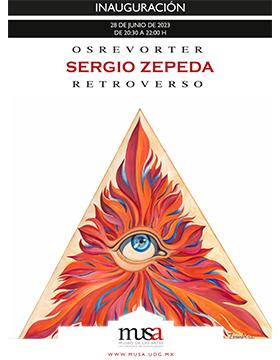 Cartel de la Exposición: Retroverso, de Sergio Zepeda