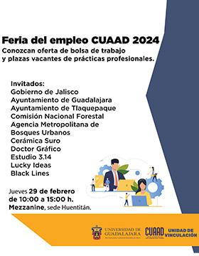 Cartel de la Feria del empleo CUAAD 2024